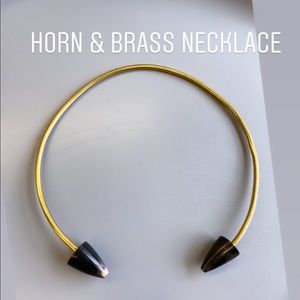 Horn & Brass necklace